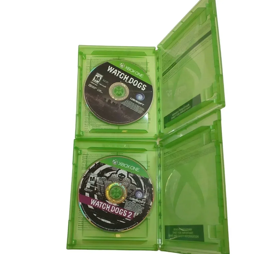 Watch Dogs 1 & 2 Microsoft Xbox One No Scratches No Manuals